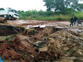 Heavy rains lashed northern Mozambique in the wake of Cyclone Kenneth as aid groups warned of possible flooding and mudslides in the days ahead.