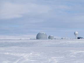 This photo taken on Wednesday, April 3, 2019, shows a radar facility on Kotelny Island, part of the New Siberian Islands archipelago located between the Laptev Sea and the East Siberian Sea, Russia. Russia has made reaffirming its presence in the Arctic the top goal amid an intensifying international rivalry over the region that is believed to hold up to one-quarter of the planet's undiscovered oil and gas.