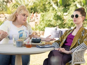 Rebel Wilson and Anne Hathaway in The Hustle.