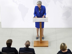 Britain's Prime Minister Theresa May on May 21, 2019 outlines a series of incentives for MPs to support her Brexit deal, saying there was "one last chance" to end the deadlock.