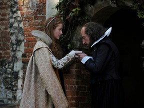 Kathryn Wilder as Judith Shakespeare, Kenneth Branagh as William Shakespeare in All Is True.