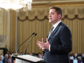 Conservative Leader Andrew Scheer speaks about his economic vision in Vancouver, on May 24, 2019.