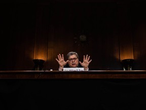 Attorney General William Barr testiies before a Senate committee in Washington, D.C., on May 1, 2019.