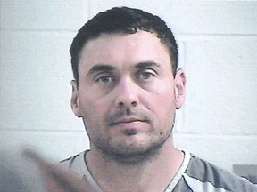 This undated photo provided by the Panola County Sheriff shows suspect Matthew Paul Kinne. The north Mississippi police officer is charged with murder in the death of a woman that he was romantically involved with. Oxford Police Officer Kinne has been charged with murder by the Mississippi Bureau of Investigation, according to a court order signed Tuesday, May 21, 2019, by Lafayette County Circuit Judge Andrew Howorth. Kinne was arrested Monday night after 32-year-old Dominque Clayton was found dead on Sunday.