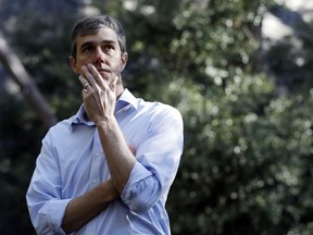Democratic presidential candidate and former Texas congressman Beto O'Rourke pauses to watch the scenery Monday, April 29, 2019, in Yosemite National Park, Calif.