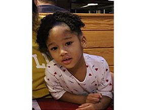 FILE - This undated file photo released by the Houston Police Department shows 4-year-old Maleah Davis, whose mother said she was abducted on May 4, 2019. Texas-based searchers are headed to Arkansas to look for Davis' body after a community activist said Derion Vence, who was arrested in connection with her disappearance, confessed to him in jail that he disposed of her body there. (Houston Police Department via AP, File)