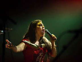 Tanya Tagaq performs during the Polaris Music Prize gala in Toronto on Monday, September 18, 2017. The Indigenous Voices Awards are building on their inaugural success as a launching pad for Indigenous literary talent with a fresh crop of finalists, an organizer says. Tanya Tagaq and Joshua Whitehead are among the 17 rising Indigenous writers who have been shortlisted for the second annual IVAs.