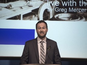 Greg Mercer, of the Waterloo Region Record, accepts the award for Local Reporting during the National News Awards in Toronto, Friday, May 3, 2019. The Michener Awards Foundation has named the finalists for its 2018 award to honour excellence in public service journalism. The nominees include The Waterloo Region Record, St. Catharines Standard, The Telegraph-Journal, The Toronto Star, APTN, Radio-Canada, CBC North and CBC's The Fifth Estate. The Waterloo Region Record is nominated for Greg Mercer's months-long investigation of the health problems inflicted on workers by the once-important rubber industry in Kitchener, Ont.