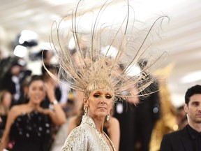 Celine Dion attends The Metropolitan Museum of Art's Costume Institute benefit gala celebrating the opening of the "Camp: Notes on Fashion" exhibition on Monday, May 6, 2019, in New York. Celine Dion belted out an impassioned version of "Baby Shark" and gave away pairs of her shoes on the Las Vegas strip in a wildly comical edition of "Carpool Karaoke."