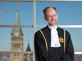 For the first time the Federal Court of Canada has issued a ruling in English, French, Cree and Dene. Justice Sebastien Grammond, seen in an official handout photo, addressed the decision to do so in his May 24th ruling overturning the suspension of a First Nation Band councillor in Fort McMurray, Alberta.