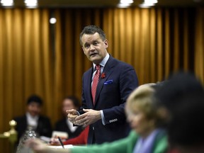 Indigenous Affairs Minister Seamus O'Regan is being urged to ensure a long-awaited visit to an Ontario First Nation is substantive and not a pre-election photo opportunity. O'Regan, then-Minister of Veteran's Affairs, rises during Question Period in the House of Commons on Parliament Hill in Ottawa on Thursday, May 16, 2019.