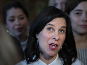 Montreal Mayor Valerie Plante responds to questions during a news conference at City Hall in Montreal on Wednesday, March 20, 2019.