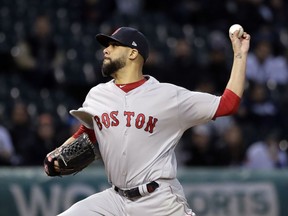 Boston Red Sox starting pitcher David Price throws to a Chicago White Sox batter during the first inning of a baseball game in Chicago, Thursday, May 2, 2019.