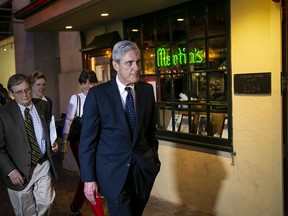 Special counsel Robert Mueller departs dinner at Martin's Tavern in Georgetown, Monday, May 6, 2019, in Washington.