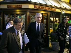 Special counsel Robert Mueller departs after having dinner at Martin's Tavern in Georgetown, Monday, May 6, 2019, in Washington.