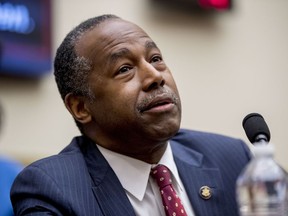 Housing and Urban Development Secretary Ben Carson testifies at a House Financial Services Committee oversight hearing on Capitol Hill in Washington, Tuesday, May 21, 2019.