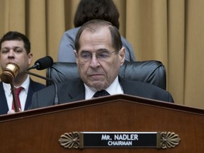 House Judiciary Committee Chair Jerrold Nadler, D-N.Y., gavels in a hearing on the Mueller report without witness Attorney General William Barr who refused to appear, on Capitol Hill in Washington, Thursday, May 2, 2019.