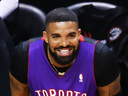 Rapper Drake before Game 1 of the 2019 NBA Finals between the Golden State Warriors and the Toronto Raptors.