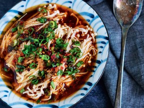 Enoki Mushrooms with XO Garlic Sauce