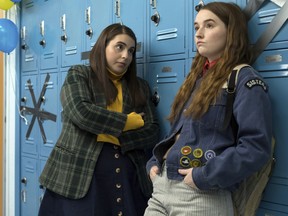 This image released by Annapurna Pictures shows Beanie Feldstein, left, and Kaitlyn Dever in a scene from the film "Booksmart," directed by Olivia Wilde. (Francois Duhamel/Annapurna Pictures via AP) ORG XMIT: NYET117