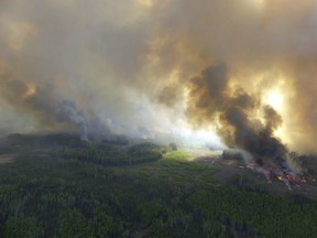 Fire activity on the Chuckeeg Creek fire, May 27, 2019. (Supplied photo/Alberta Wildfire)