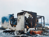 The burned-out remains of a house in St. Theresa Point First Nation, Manitoba, in January 2011. A baby girl died in the house fire.