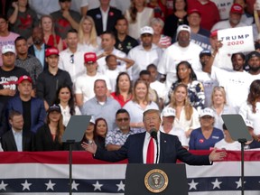 President Trump speaks at a rally in Panama City Beach, Fla., Wednesday, May 8, 2019.