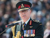 Chief of Defence Staff General Jonathan Vance speaks to the graduation class of Royal Military College of Canada in Kingston, Ont. on May 17, 2019.