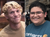 Riley Howell of the University of North Carolina-Charlotte, left, and Kendrick Castillo of the STEM School Highlands Ranch, right, were killed after they leapt at shooters in their schools to save other students.