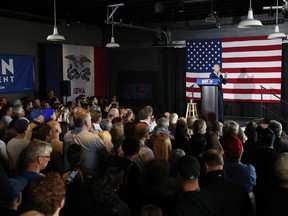 Former Vice President and Democratic presidential candidate Joe Biden speaks during a rally, Wednesday, May 1, 2019, in Iowa City, Iowa.