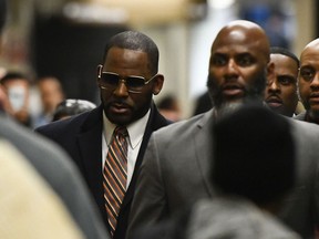 Musician R. Kelly arrives at the Daley Center for a hearing in his child support case on Wednesday, May 8, 2019, in Chicago.