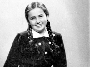 This photo shows a 13-year-old Eva Heyman photographed in Hungary months before she was murdered in a Nazi concentration camp in 1944. An Instagram account based on Heyman’s real-life journal is generating buzz as an innovative way to share Holocaust testimony with youth, as global understanding of the genocide declines and the community of eyewitnesses dwindles.