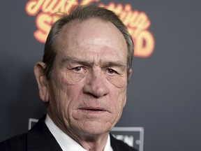 FILE - This Dec. 7, 2017 file photo shows Tommy Lee Jones at the LA Premiere of "Just Getting Started" at ArcLight Hollywood in Los Angeles. Oscar winners, Jones, Robert De Niro, and Morgan Freeman soon will be on their way to New Mexico to start work on "The Comeback Trail." The feature film will begin shooting in early June 2019, in Albuquerque, Tojajilee and other locations.