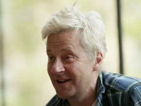 Actor Will Barton, who plays British politician Boris Johnson in the upcoming play "The Last Temptation of Boris Johnson", speaks during an interview with The Associated Press in London, Tuesday, May 7, 2019. A new play running in London tries to grapple with the Brexit drama, and wring laughs from it at the same time. "The Last Temptation of Boris Johnson" centers on a key figure in the saga, Britain's rumpled, Latin-spouting former foreign secretary. The blond Conservative with the popular touch played a major role in persuading voters to back Brexit.