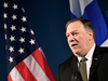 U.S. Secretary of State Mike Pompeo speaks on Arctic policy at the Lappi Areena in Rovaniemi, Finland, on May 6, 2019.