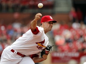 St. Louis Cardinals starting pitcher Jack Flaherty throws during the first inning of a baseball game against the Philadelphia Phillies Wednesday, May 8, 2019, in St. Louis.
