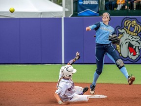 Kristen Brown, right, seen here in action for North Carolina in May 2016.