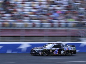 Kevin Harvick (4) drives during a NASCAR Cup Series auto race at Charlotte Motor Speedway in Concord, N.C., Sunday, May 26, 2019.