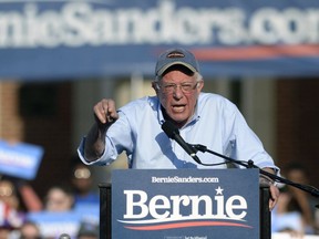 Sen. Bernie Sanders, I-Vt., speaks to the crowd during a rally at Central Piedmont Community College on the lawn of Overcash Center in Charlotte, N.C. on Friday, May 17, 2019.