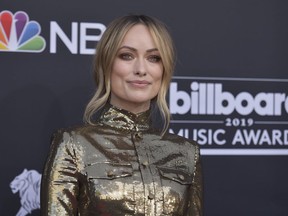 Olivia Wilde arrives at the Billboard Music Awards on Wednesday, May 1, 2019, at the MGM Grand Garden Arena in Las Vegas.