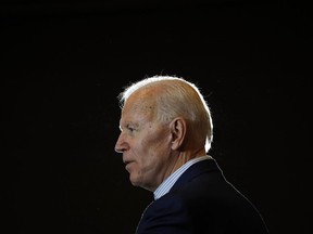 Former vice president and Democratic presidential candidate Joe Biden speaks at a rally with members of a painters and construction union, Tuesday, May 7, 2019, in Henderson, Nev.