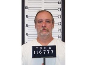 FILE - This undated picture provided by the Tennessee Department of Correction shows death row inmate Sedley Alley. The daughter of Alley, a Tennessee man executed in 2006, is seeking DNA testing from the crime scene. Alley was convicted of the 1985 murder of 19-year-old Marine Lance Cpl. Suzanne Collins in Millington. He confessed to the crime but later said the confession was coerced. Barry Scheck, with The Innocence Project, helped argue for DNA testing in Alley's case before his execution, but that request was denied. Scheck is now representing Alley's daughter April Alley in the new request for DNA testing. (Tennessee Department of Correction via AP, File)