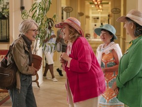 This image released by STXfilms shows, from left, Diane Keaton and Celia Weston in a scene from "Poms."