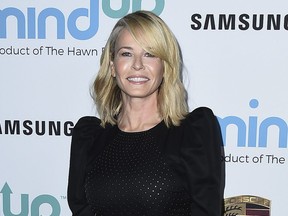 FILE - This Nov. 3, 2017 file photo shows Chelsea Handler at the 2017 Goldie's Love In For Kids in Beverly Hills, Calif. Handler is  easing into the podcast landscape with a limited series recorded live from her current tour promoting her latest best-selling memoir "Life Will Be the Death of Me."