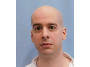 FILE - This photo provided by the Alabama Department of Corrections shows Michael Brandon Samra. Alabama Gov. Kay Ivey refused a reprieve for Samra, an inmate set for execution Thursday, May 16, 2019, night for a quadruple killing that occurred after a dispute over a pickup truck, the prisoner's lawyer said. (Alabama Department of Corrections via AP)