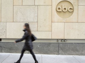 FILE - In this Wednesday, May 10, 2017, file photo, the ABC logo is seen at their television studio on the West Side of Manhattan, in New York. ABC is unveiling its prime-time schedule for fall 2019 on Tuesday, May 14, 2019, and will host a presentation to advertisers with some of its top talent describing their newest shows.