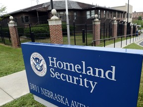 FILE - This June 5, 2015, file photo, shows the Homeland Security Department headquarters in northwest Washington. Homeland Security officials considered arresting migrant families around the country who had final deportation orders and removing them from the U.S. in a flashy show of force, according to two Homeland Security officials and two people familiar with the proposal.