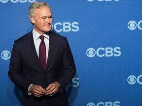 File-This May 15, 2013, file photo shows Scott Pelley attending the CBS Upfront in New York. The Former "CBS Evening News" anchor says he lost that job because he wouldn't stop complaining to management about the hostile work environment for men and women. The "60 Minutes" correspondent tells CNN's Reliable Sources Sunday that things have changed after 18 months of dramatic management changes amid a slew of scandals and misconduct claims at CBS.