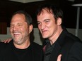 Producer Harvey Weinstein and writer/director Quentin Tarantino attend the after party for The Cinema Society & Hugo Boss screening of "Inglourious Basterds" at The Standard Hotel on August 17, 2009 in New York City.