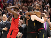 Ghost of Raptors past: LeBron James of the Cleveland Cavaliers celebrates a game winning shot against the Toronto Raptors during the NBA Eastern Conference Semifinals, May 5, 2018.